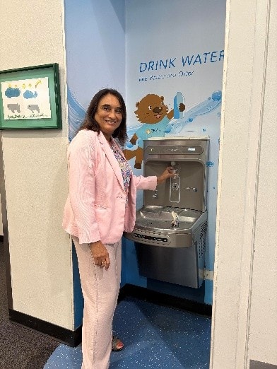 After: new Elkay hydration station at Children's Discovery Museum